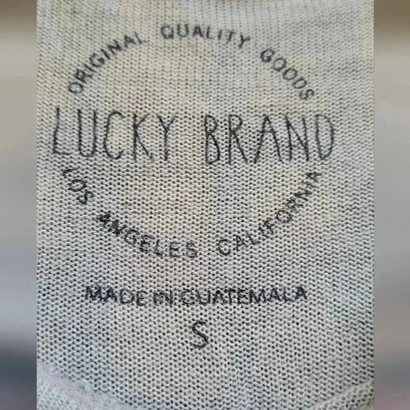 Lucky Brand Womens light gray Indian Mural T-shirt women's size Small - Picture 13 of 13